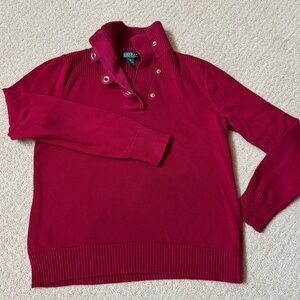 Lauren Ralph Lauren Women's Red Turtleneck Sweater